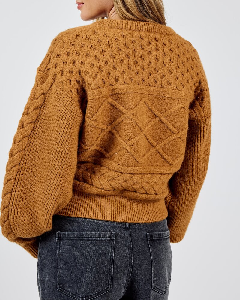 Jean Raised Knit Sweater