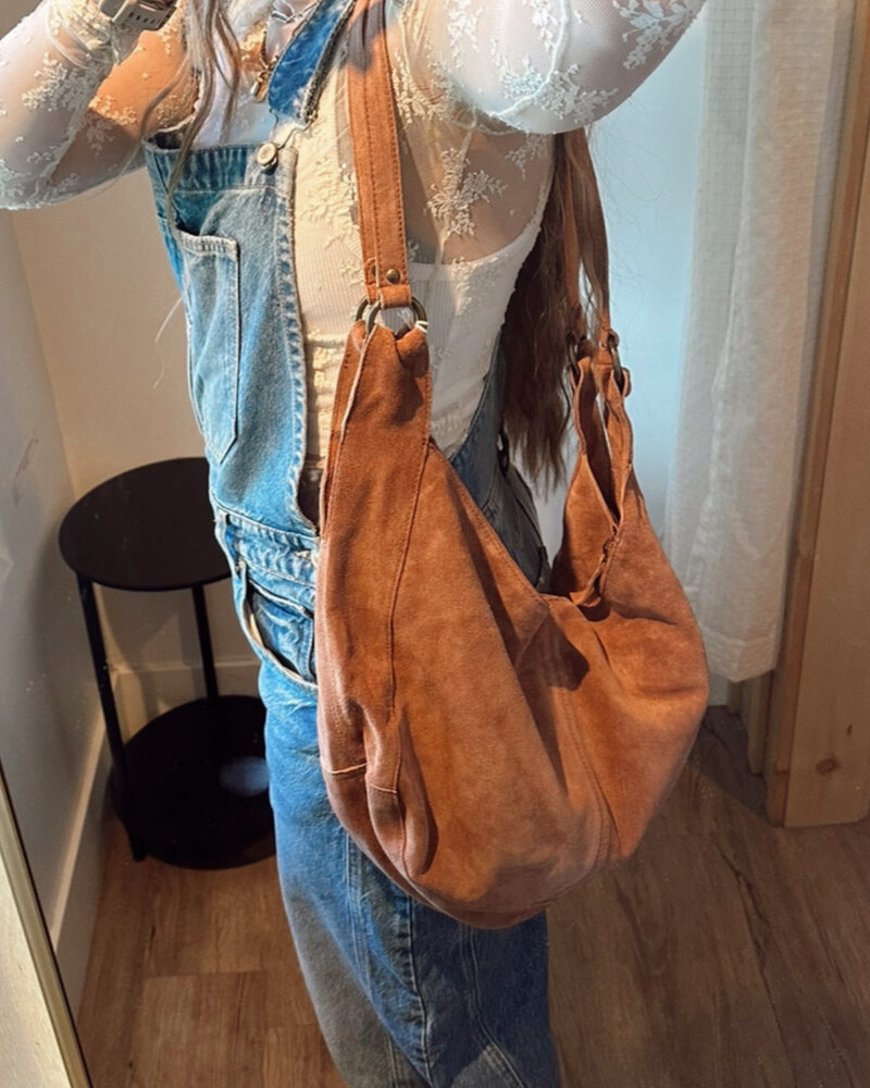 Free People Roma Suede Tote Bag | Rust