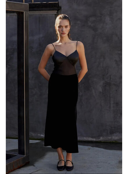 Nova Mix Media Midi Dress