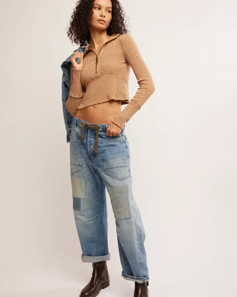 Free People Midnight 1/2 Zip | Tobacco