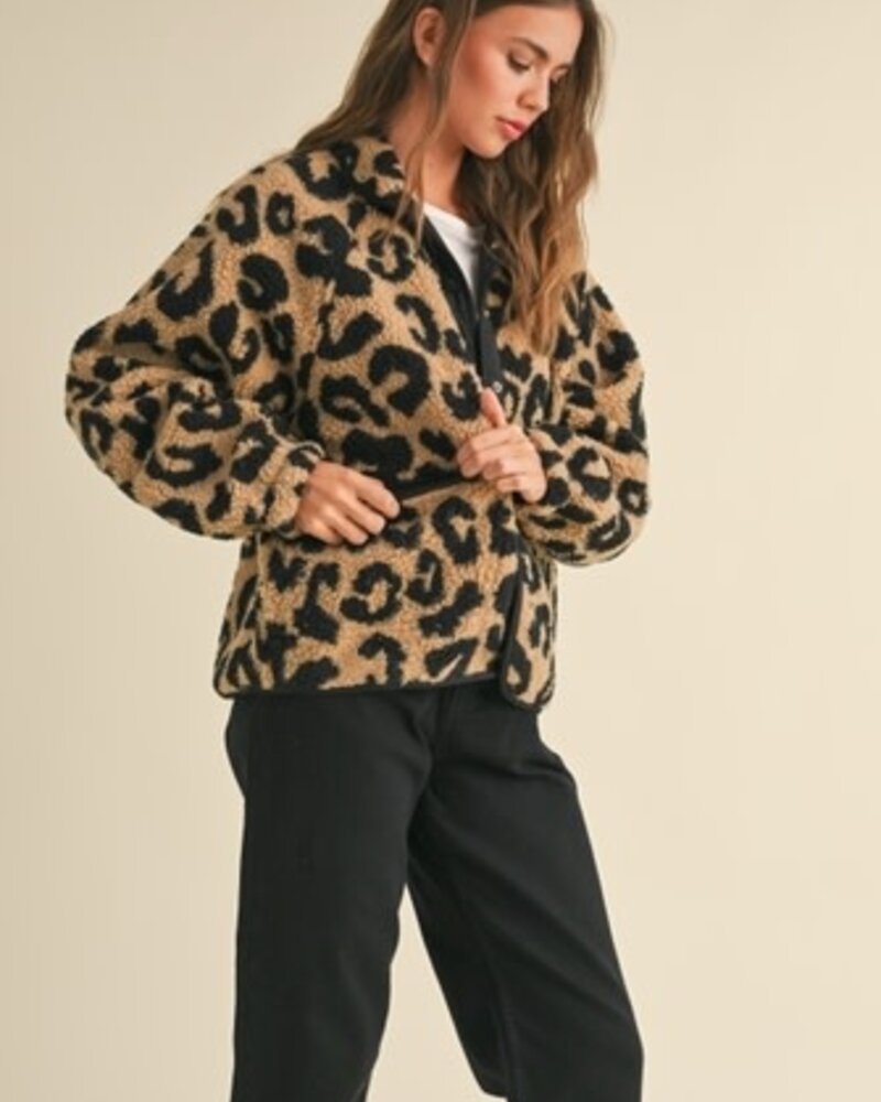 Sam Leopard Sherpa Jacket