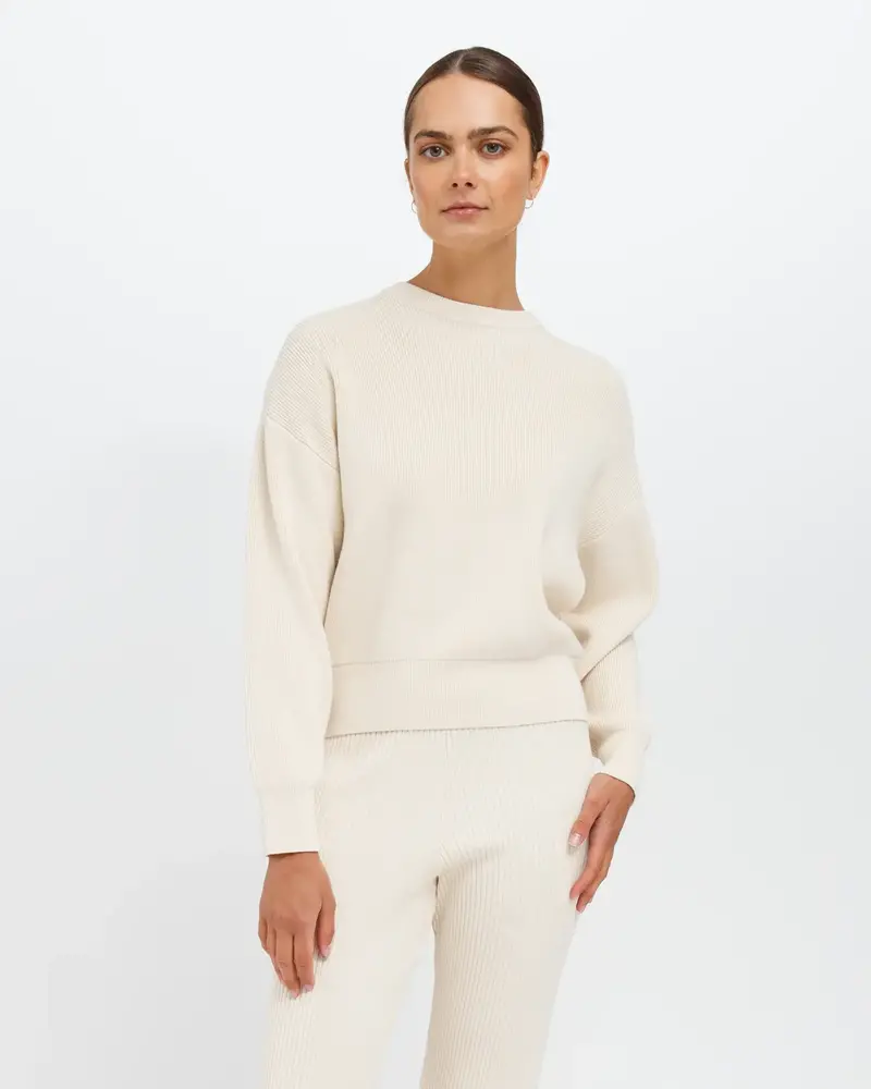 Olivia Knit Crew | Cream