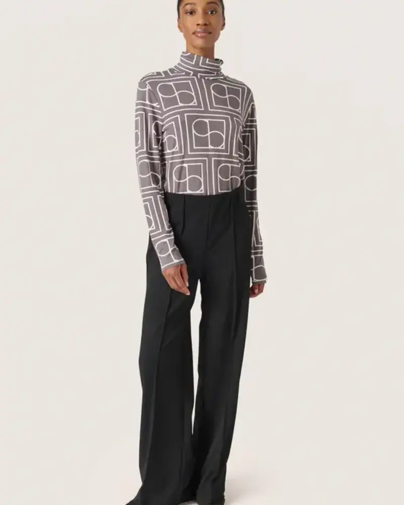 Hanadi Printed Rollneck | Grey