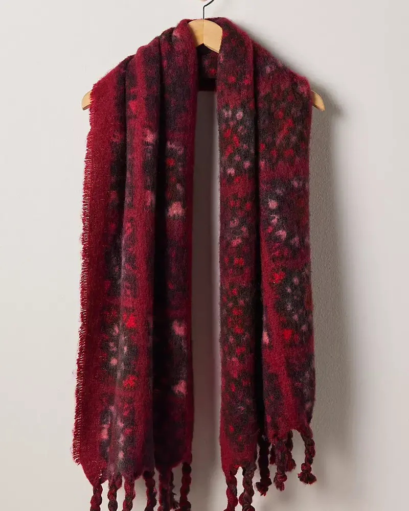 Free People Kaleidiscope Blanket Scarf | Red