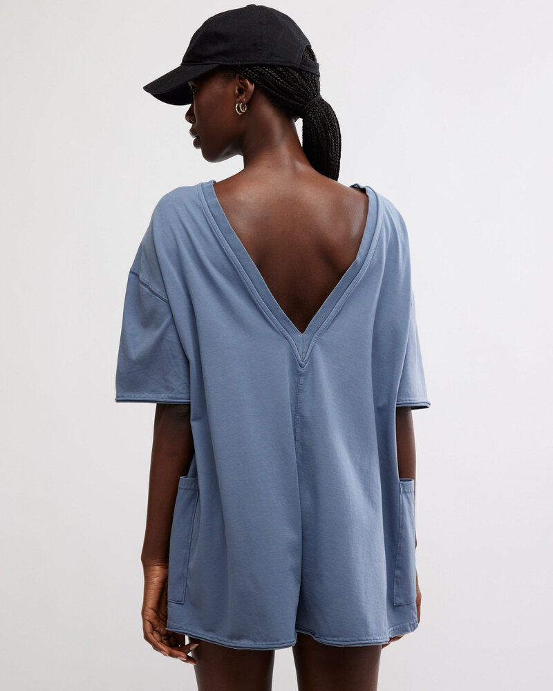 Free People Hot Shot Tee Romper | Sky