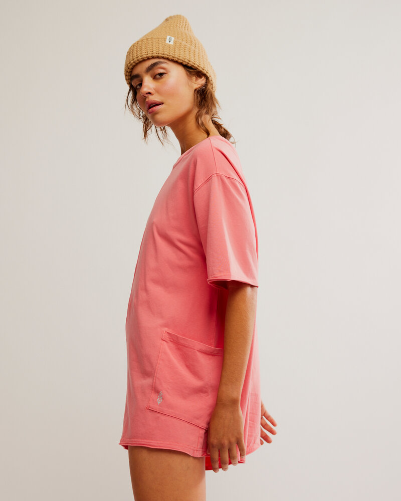 Free People Hot Shot Tee Romper | Hibiscus