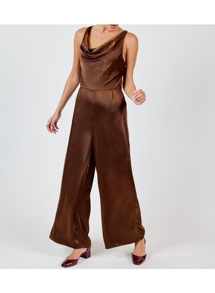 Warm Tea Cowl Neck Jumpsuit