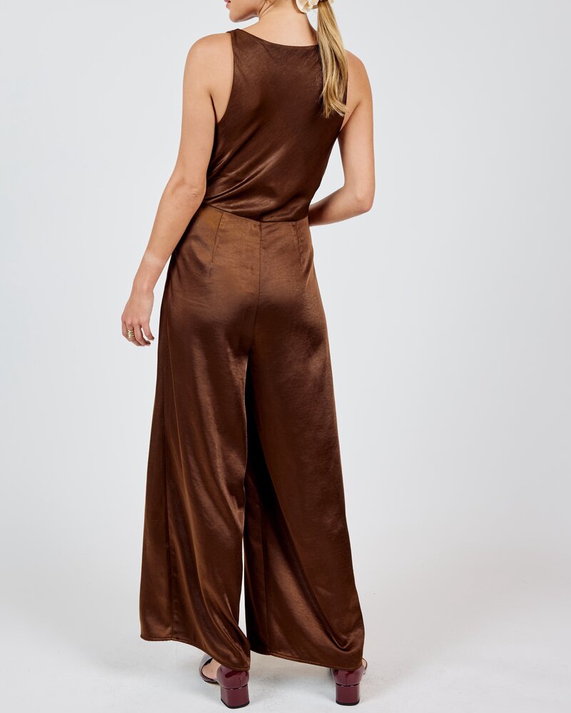 Warm Tea Cowl Neck Jumpsuit