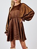 Warm Tea Dolman Long Sleeve Mini Dress