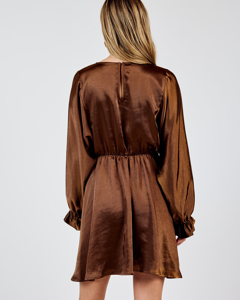 Warm Tea Dolman Long Sleeve Mini Dress