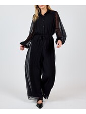Gathering Button Up Jumpsuit