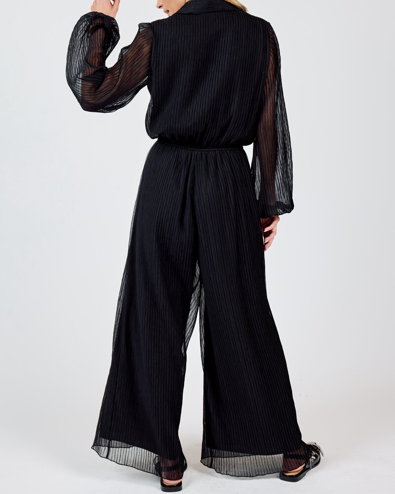 Gathering Button Up Jumpsuit