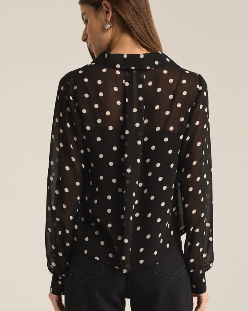 Z Supply Vivienne Polka Dot Crepe Top