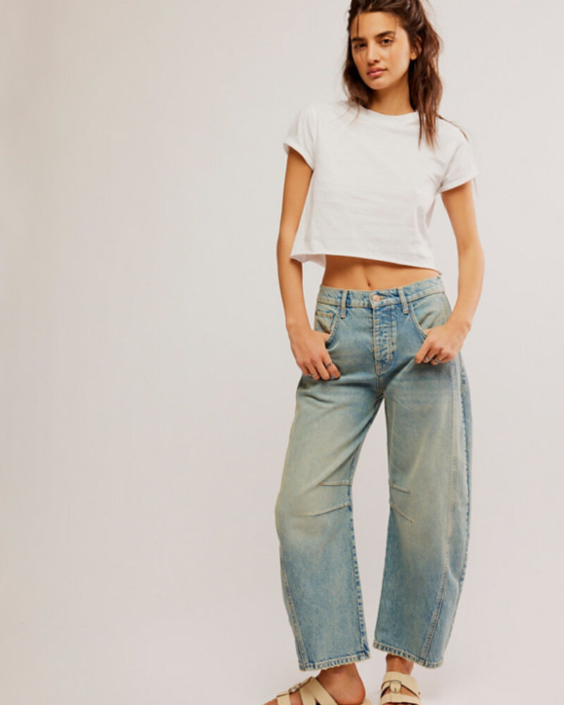 Free People Good Luck Mid-Rise Barrel Jeans | Kismet