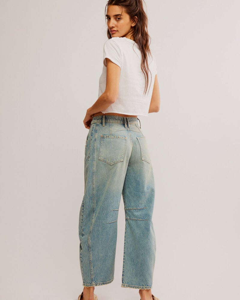 Free People Good Luck Mid-Rise Barrel Jeans | Kismet