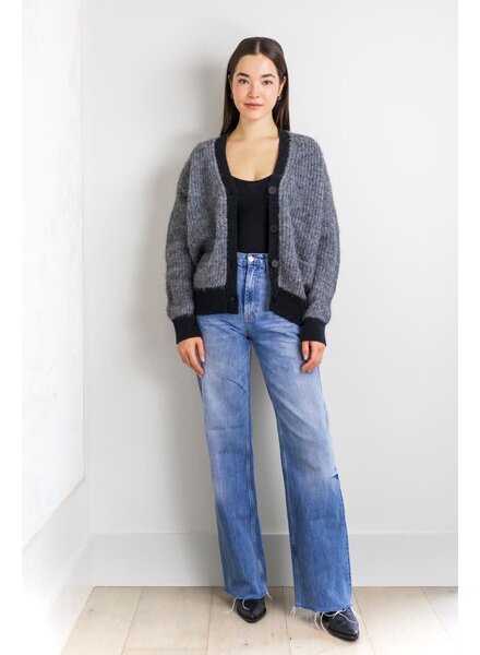 Pheobe Button Down Cardigan | Grey