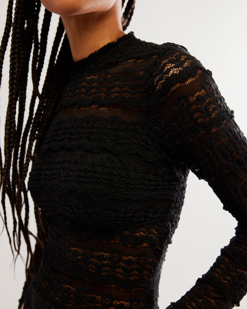 Free People Angelina Bodysuit | Black