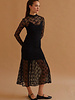 Scarlett Mock Neck Lace Maxi Dress