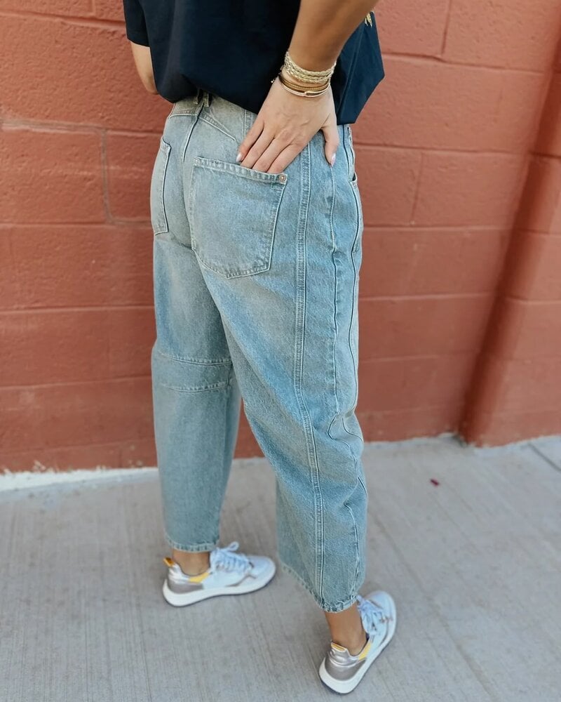 Free People Good Luck Mid-Rise Barrel Jeans | Kismet