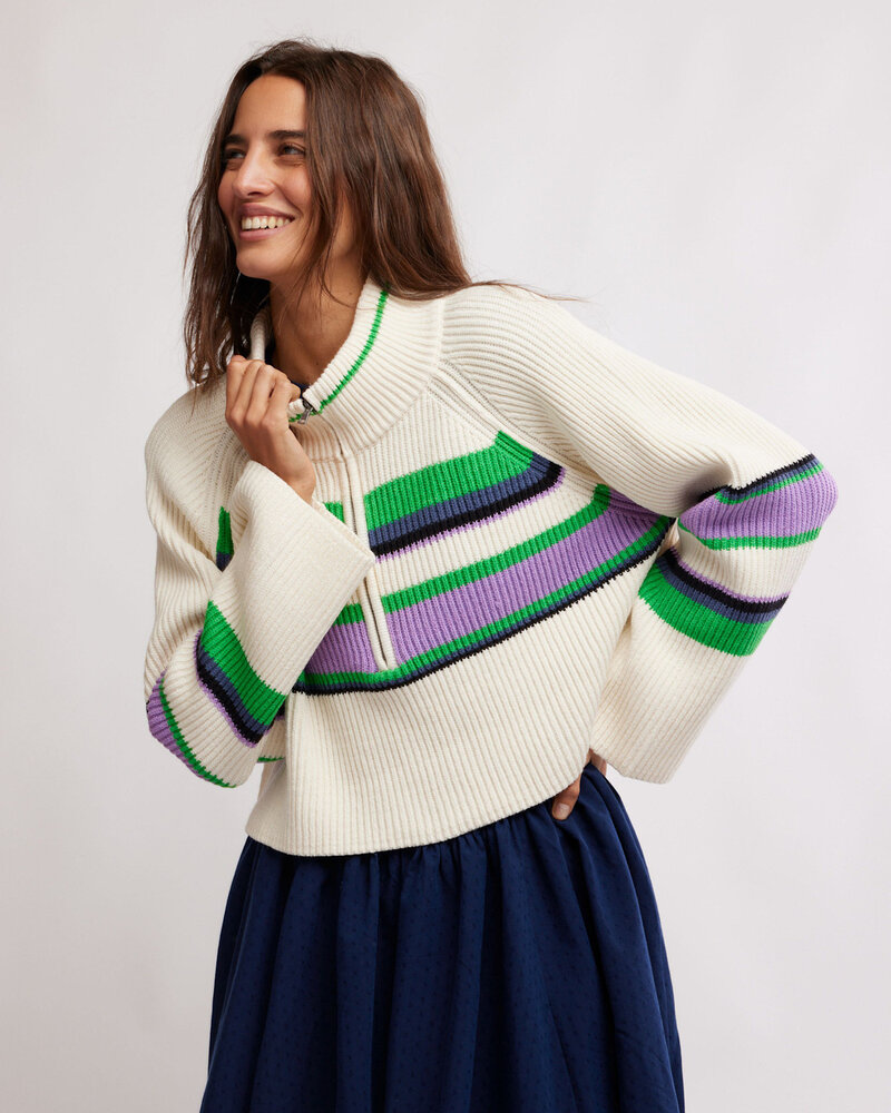 Free People Greta Half Zip | Swirl Combo