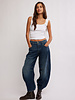Free People Good Luck Mid-Rise Barrel Jeans | Deep End