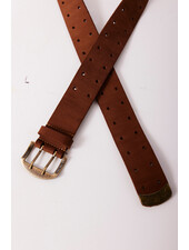Free People Double Cross Belt | Brown