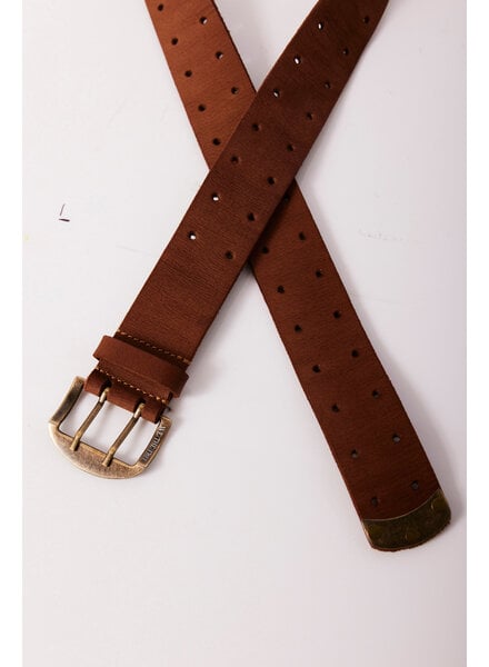 Free People Double Cross Belt | Brown
