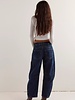Free People Good Luck Mid-Rise Barrel Jeans | Deep End