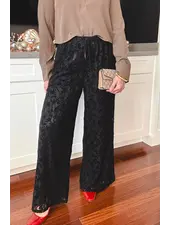 At Dusk Velvet Lace Wide Leg Pants