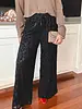 At Dusk Velvet Lace Wide Leg Pants