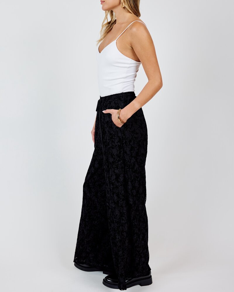 At Dusk Velvet Lace Wide Leg Pants