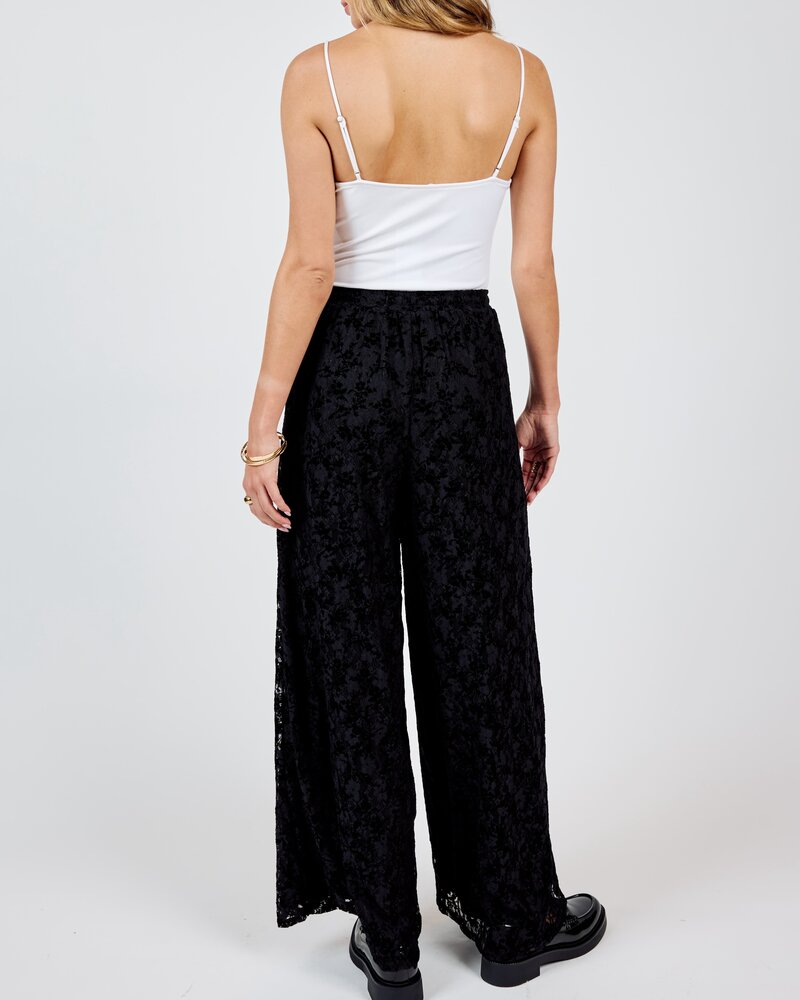 At Dusk Velvet Lace Wide Leg Pants