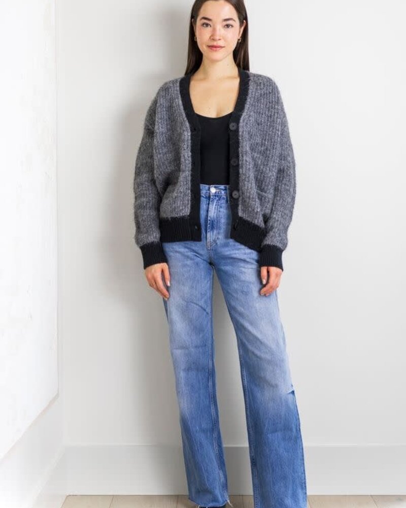 Pheobe Button Down Cardigan | Grey