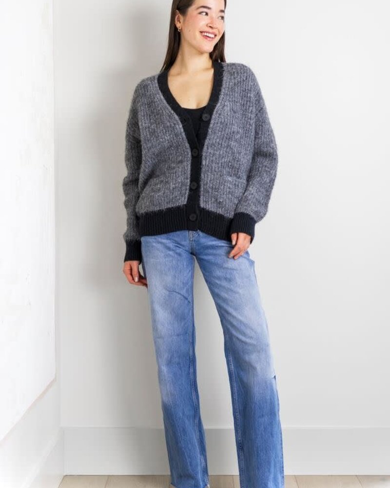 Pheobe Button Down Cardigan | Grey