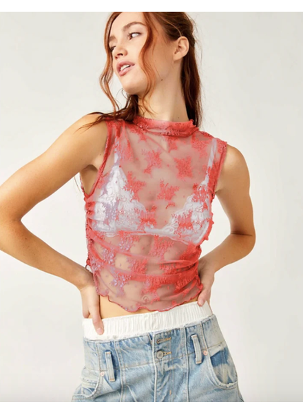 Free People Nice Try Solid Muscle Tank | Coral