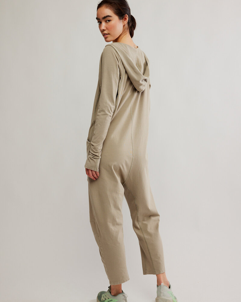 Free People Hot Shot Long-Sleeve Onesie | Sage Stone