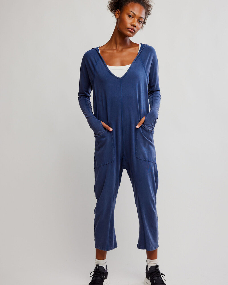 Free People Hot Shot Long-Sleeve Onesie | Midnight