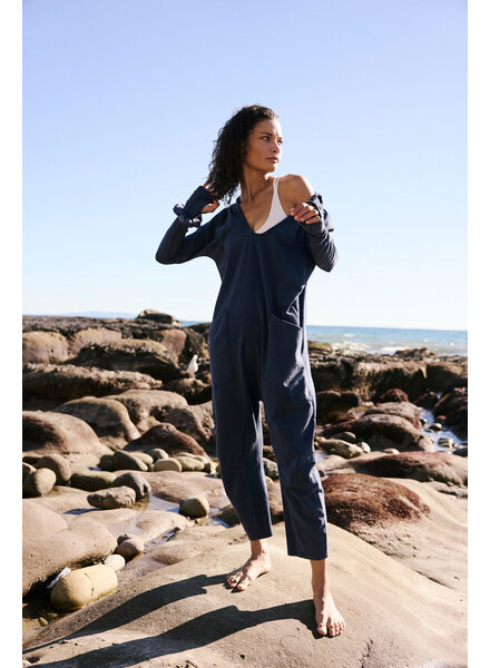 Free People Hot Shot Long-Sleeve Onesie | Midnight