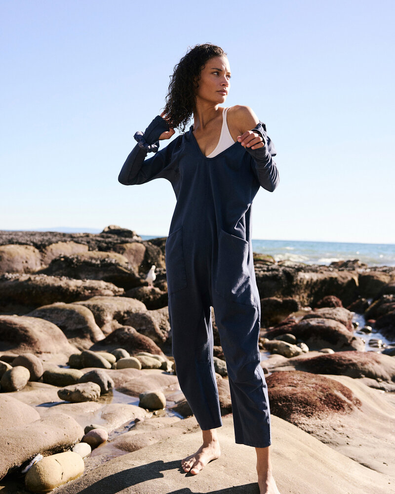 Free People Hot Shot Long-Sleeve Onesie | Midnight