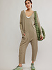 Free People Hot Shot Long-Sleeve Onesie | Sage Stone