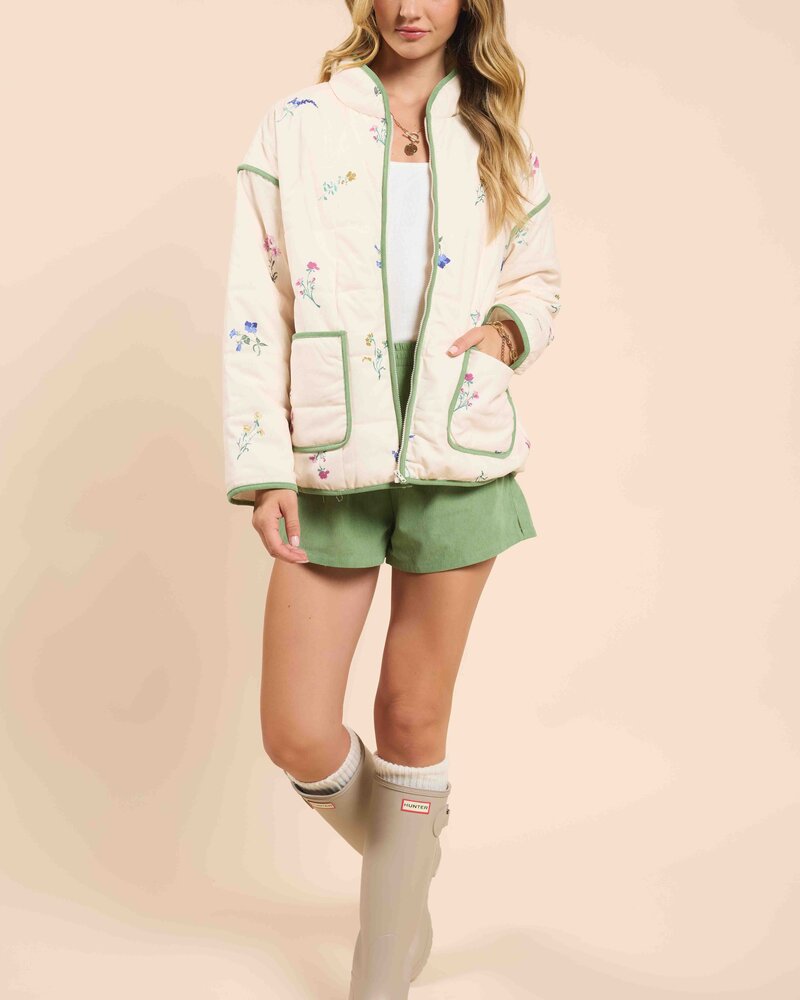 Fair Weater Quilted Zip Up Jacket