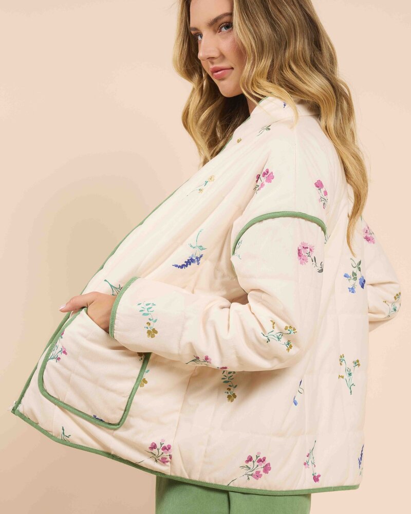 Fair Weater Quilted Zip Up Jacket