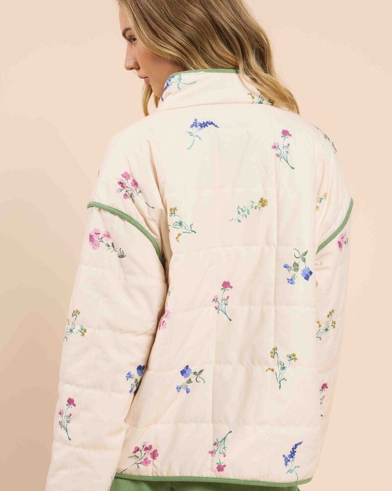 Fair Weater Quilted Zip Up Jacket