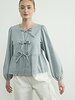 Tonnie Denim Tie Blouse