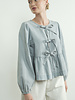 Tonnie Denim Tie Blouse