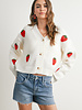 Strawberry Embroidered Cardigan | Ivory