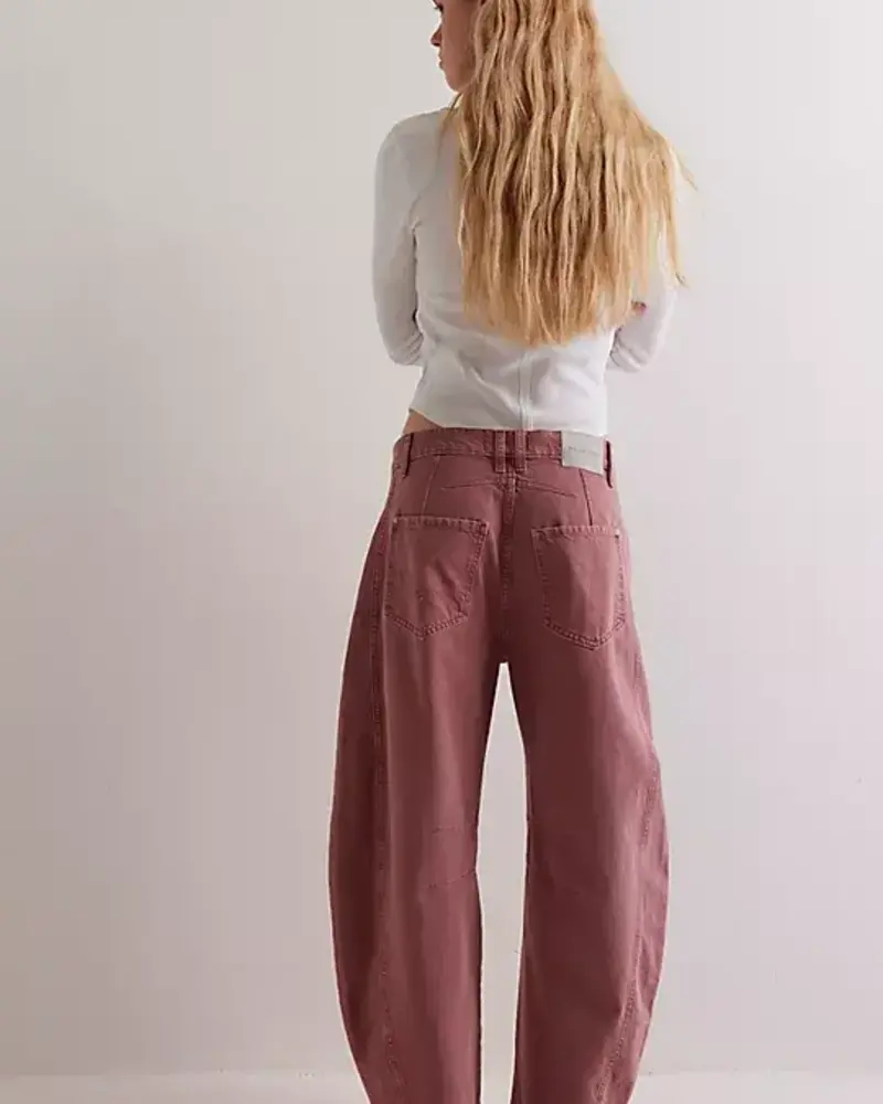 Free People Good Luck Mid-Rise Barrel Jeans | Sunsetter