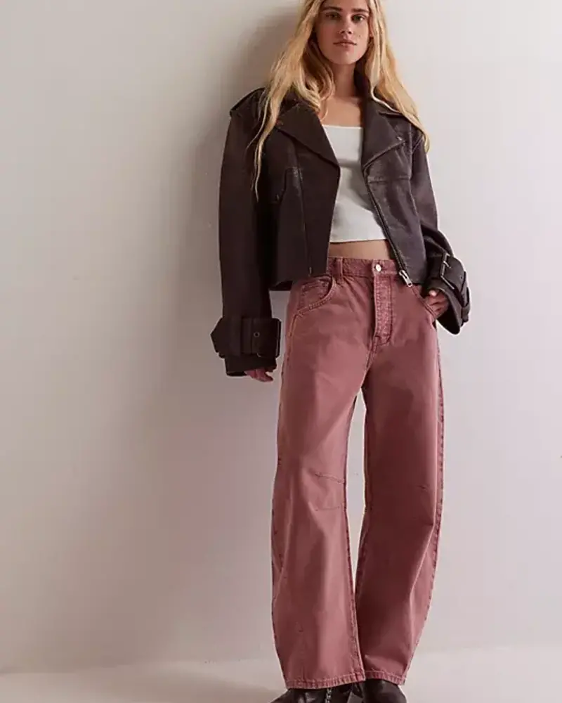 Free People Good Luck Mid-Rise Barrel Jeans | Sunsetter