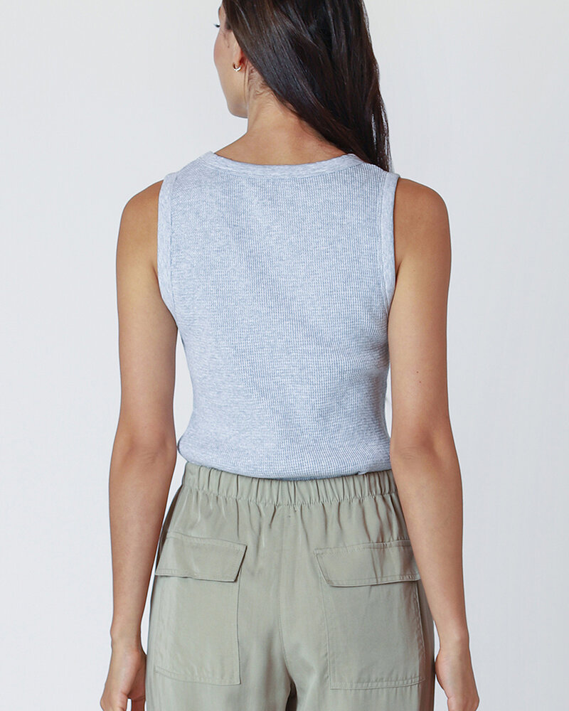 Bali Waffle Tank | Grey