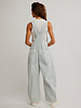 Free People Good Luck Striped Overalls